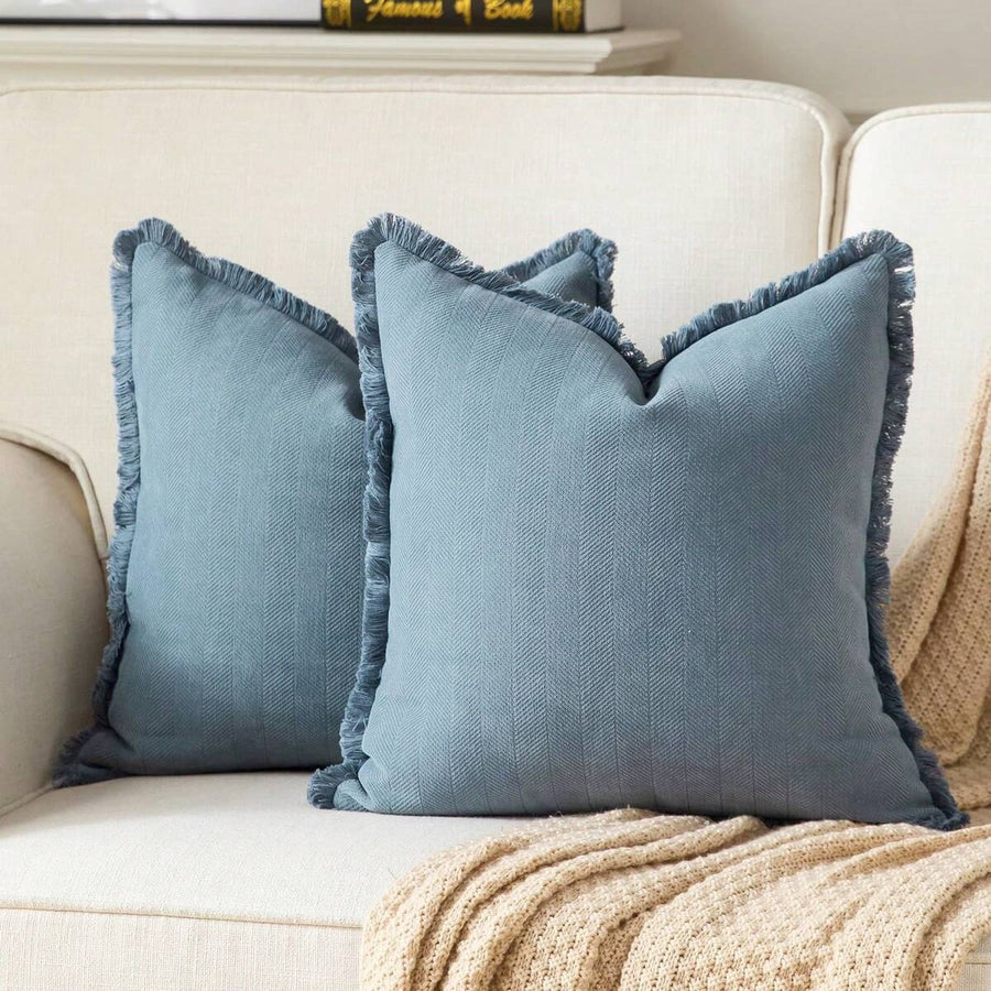 1pc Chenille Tassel Decorative Throw Pillow Cover, Minimalist & Practical Multifunctional