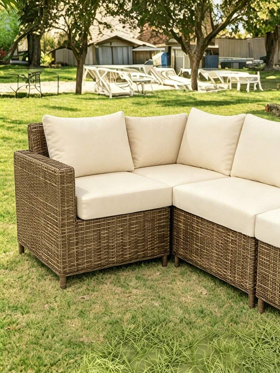 1pc Digital Printed Milk Silk High Elasticity Outdoor Sofa Cushion Cover, Dust-Proof And Dirt-Resistant, Suitable For All Seasons